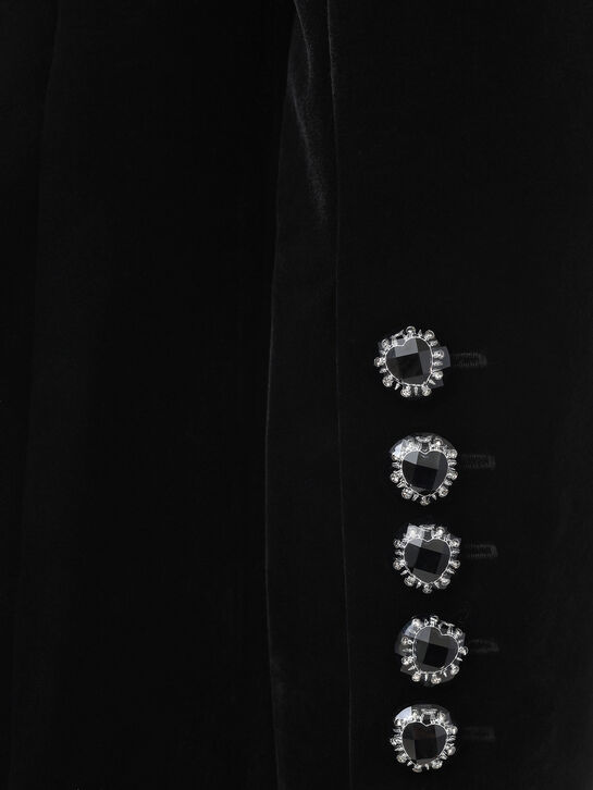 Платье-мини из черного бархата ALINE , арт.  | Фото 3