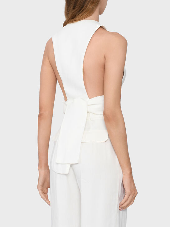 Жилет однобортный, белый Elisabetta Franchi , арт.  | Фото 4