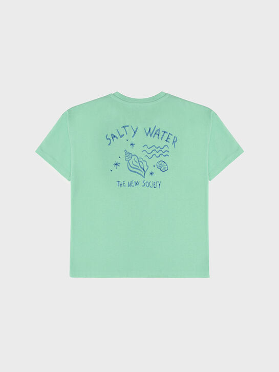 Футболка с принтом на спине, зеленая The New Society , арт.  | Фото 2