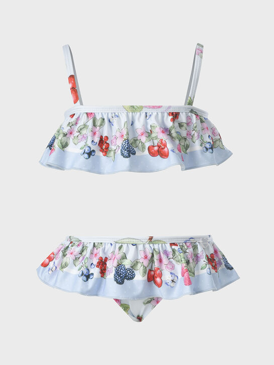 Купальник с рюшами, голубой Monnalisa , арт.  | Фото 1