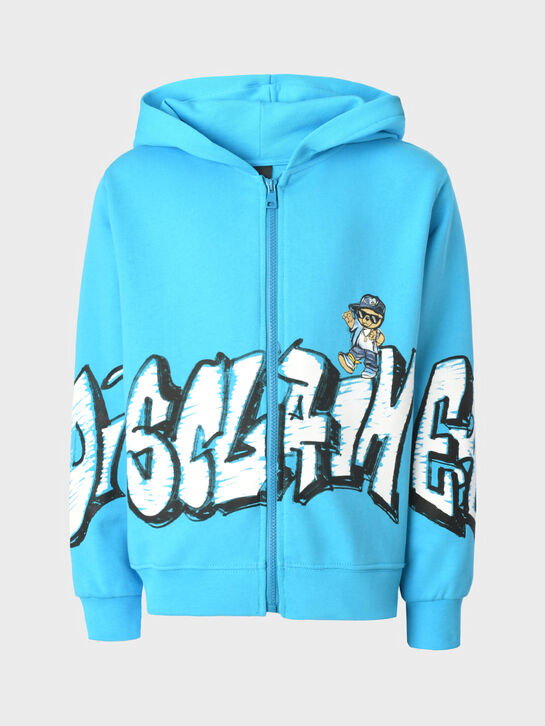 Спортивная куртка с белым лого, голубая Disclaimer , арт.  | Фото 1