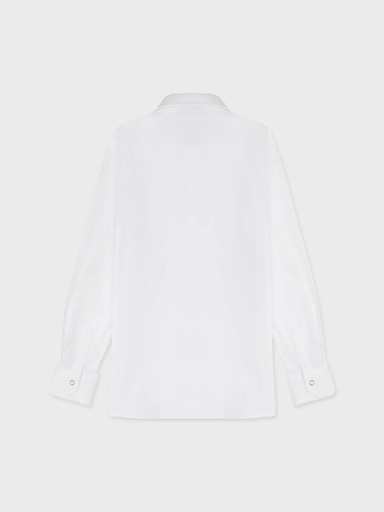 Белая рубашка с трикотажной спинкой KengLabel , арт.  | Фото 2