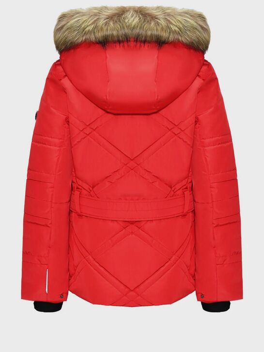 Стеганая куртка с меховой отделкой, красная Poivre Blanc , арт.  | Фото 2