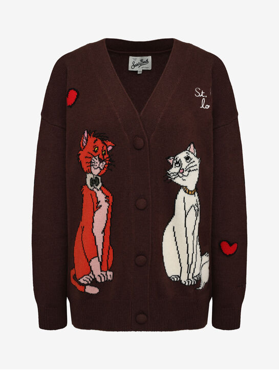 Кардиган с декором &quot;коты&quot;, интарсия Saint Barth , арт.  | Фото 1