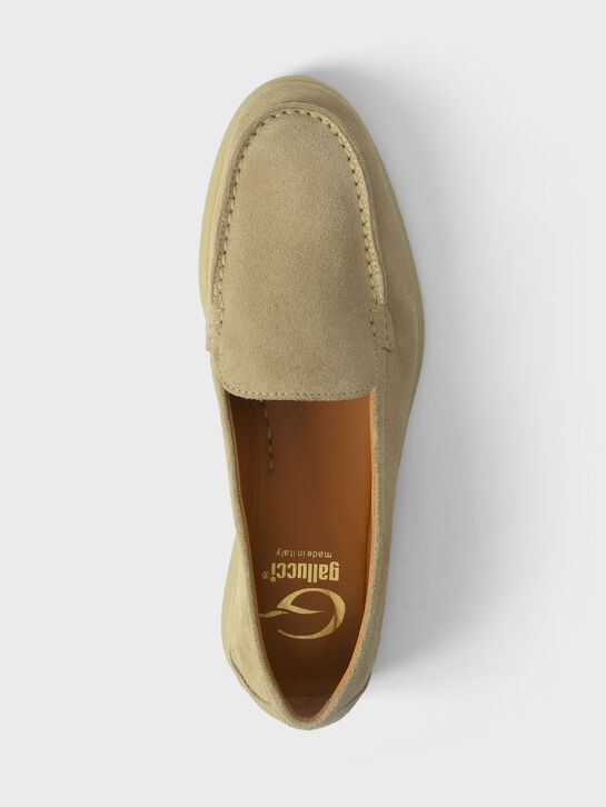 Лоферы замшевые, кремовые Gallucci , арт.  | Фото 4