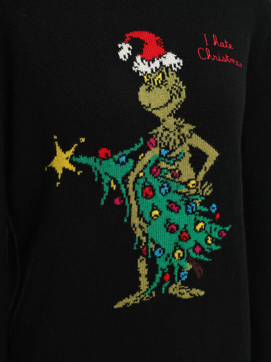 Джемпер с декором &quot;Гринч&quot;, интарсия Saint Barth , арт.  | Фото 3