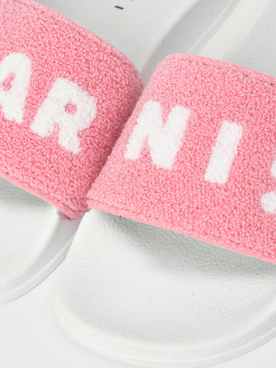 Шлепанцы махровые, белый лого MARNI , арт.  | Фото 5