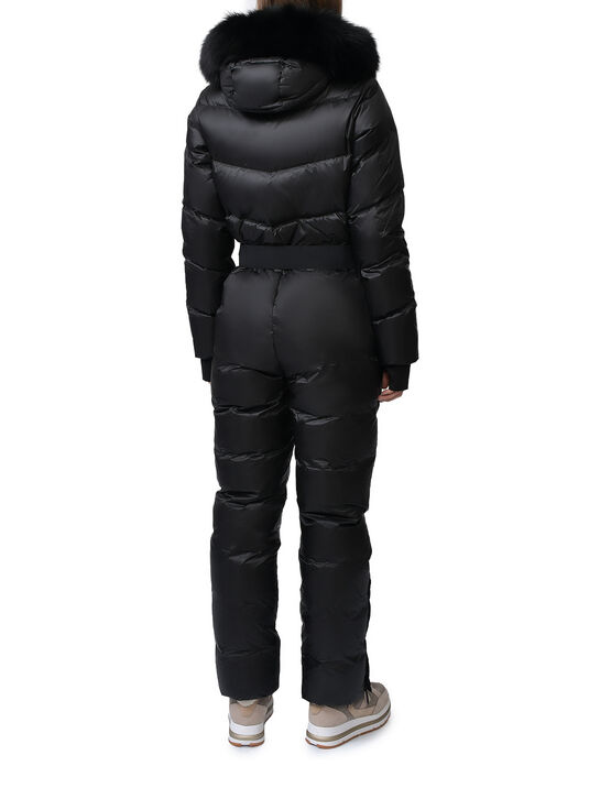 Комбинезон с меховой опушкой на капюшоне, черный Freedomday , арт.  | Фото 4