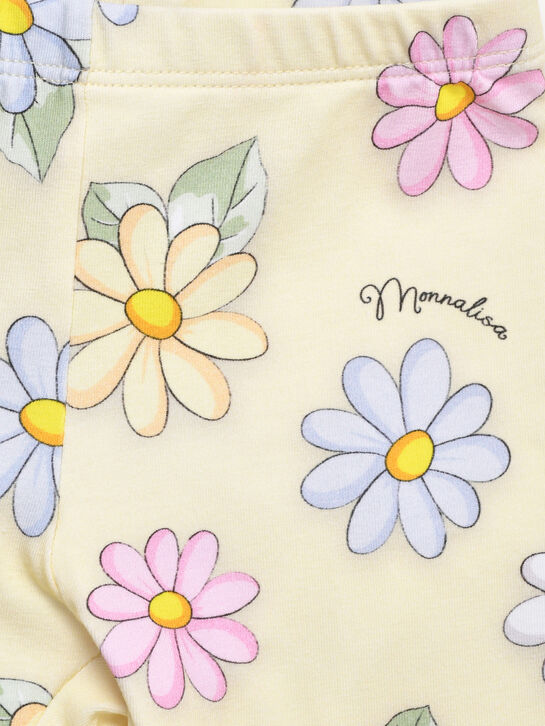 Леггинсы с цветочным принтом Monnalisa , арт.  | Фото 3