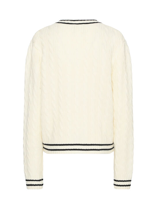 Кардиган с черным кантом, кремовый Weill , арт.  | Фото 8