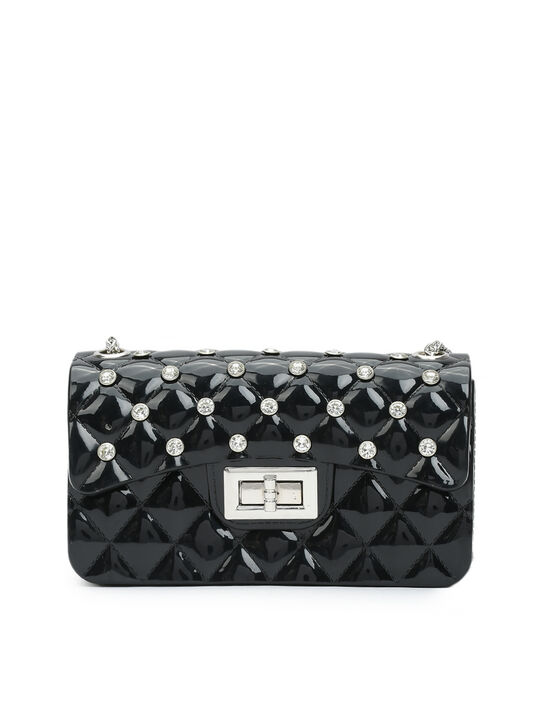 Сумка со стразами, черная Monnalisa , арт.  | Фото 1