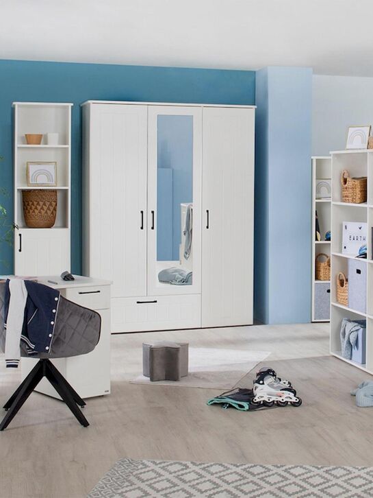 Трехстворчатый шкаф Sylt Baby с зеркалом, белый Roba , арт.  | Фото 5