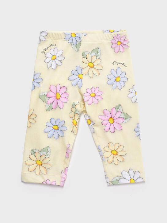 Леггинсы с цветочным принтом Monnalisa , арт.  | Фото 1