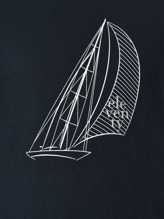 Футболка с принтом &quot;парусник&quot; Eleventy , арт.  | Фото 3