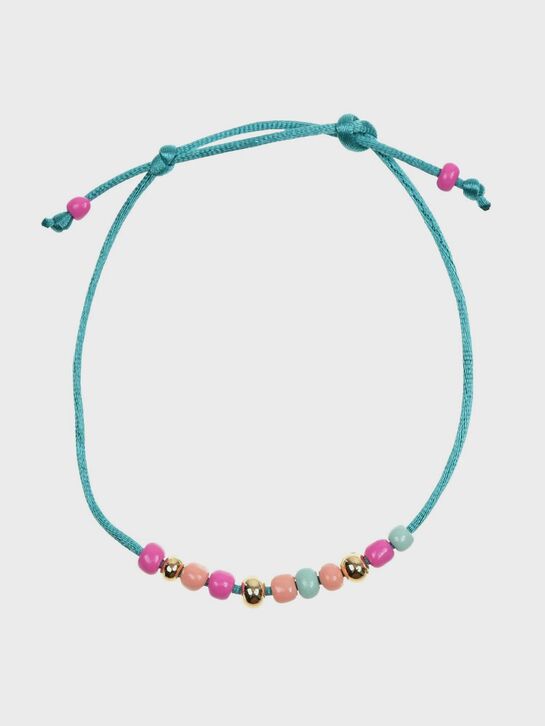 Браслет из шелковой нити с бисером из бирюзы, кораллов и латуни I Love Cameo , арт.  | Фото 1