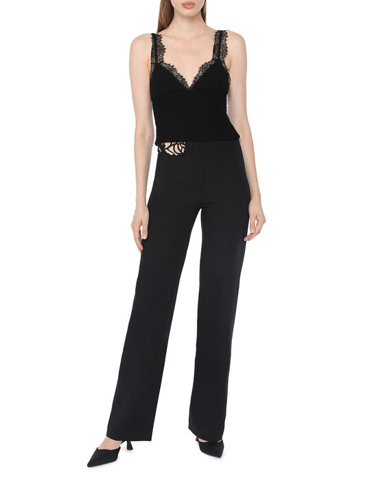 Топ с трикотажными бретелями, черный Blumarine , арт.  | Фото 2