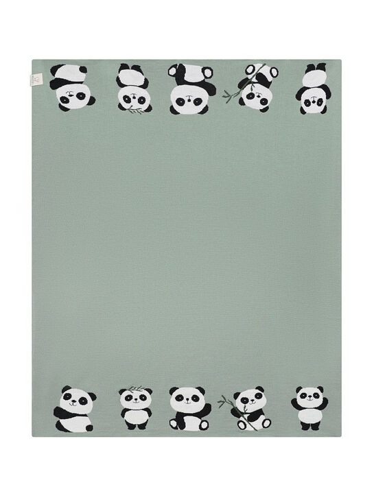 Плед вязаный с декором &quot;панды&quot; Maglificio di Verona , арт.  | Фото 2