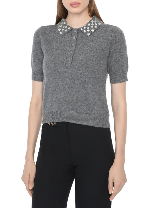 Джемпер-поло, серый Blumarine , арт.  | Фото 3