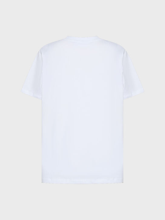 Футболка с розовым принтом одуванчика, белая Molo , арт.  | Фото 2