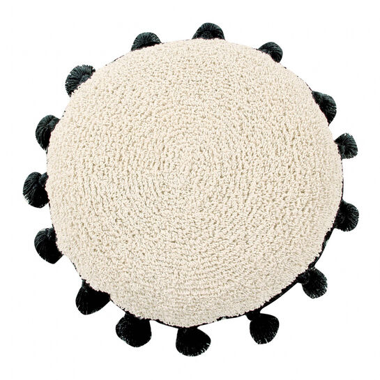 Подушка бежевая с черными кисточками 48d Lorena Canals , арт.  | Фото 1