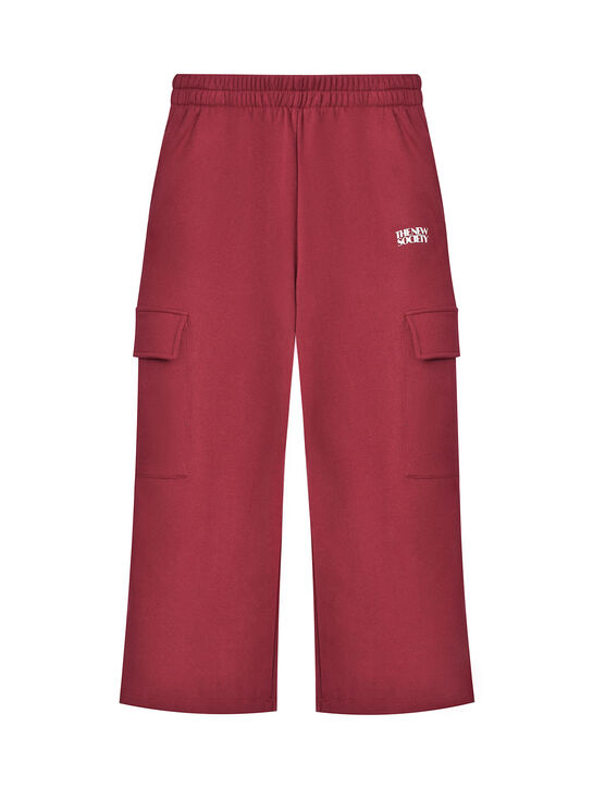 Спортивные брюки с карманами-карго, бордовые The New Society , арт.  | Фото 1