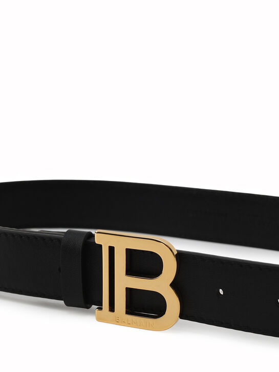 Ремень кожаный, черный Balmain , арт.  | Фото 2