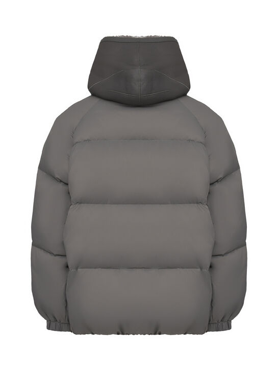 Куртка-пуховик с съемной манишкой из овчины Yves Salomon , арт.  | Фото 10