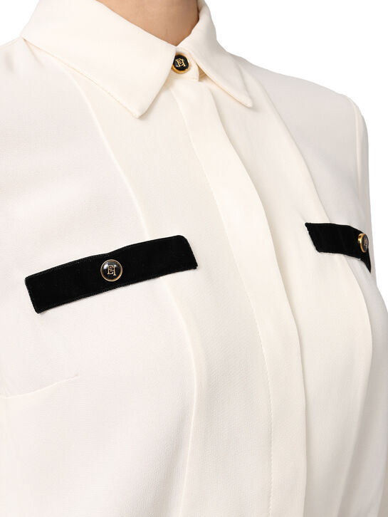 Блузка с воланами на манжетах Elisabetta Franchi , арт.  | Фото 5