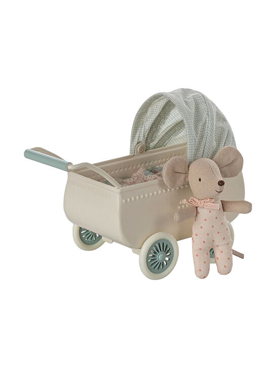 Коляска для мышонка, мятная Maileg , арт.  | Фото 3