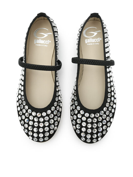 Туфли со стразами, черные Gallucci , арт.  | Фото 4