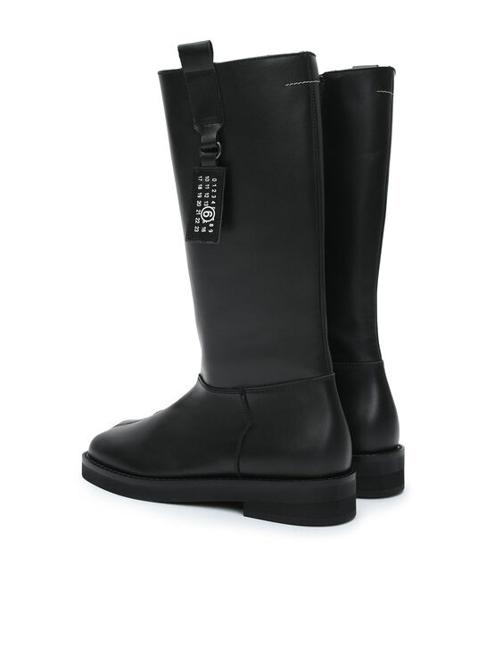 Сапоги с белым лого, черные MM6 , арт.  | Фото 4