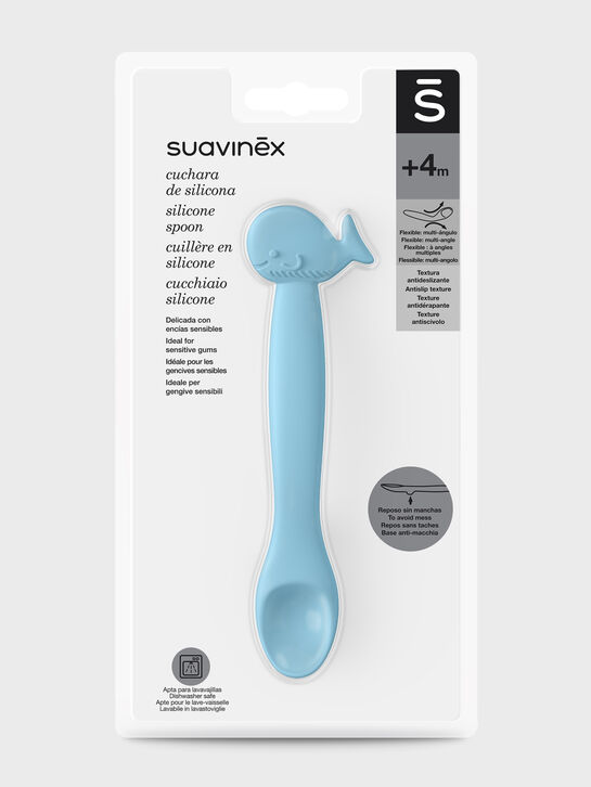Силиконовая ложка для кормления от 4-х мес, синяя Suavinex , арт.  | Фото 2