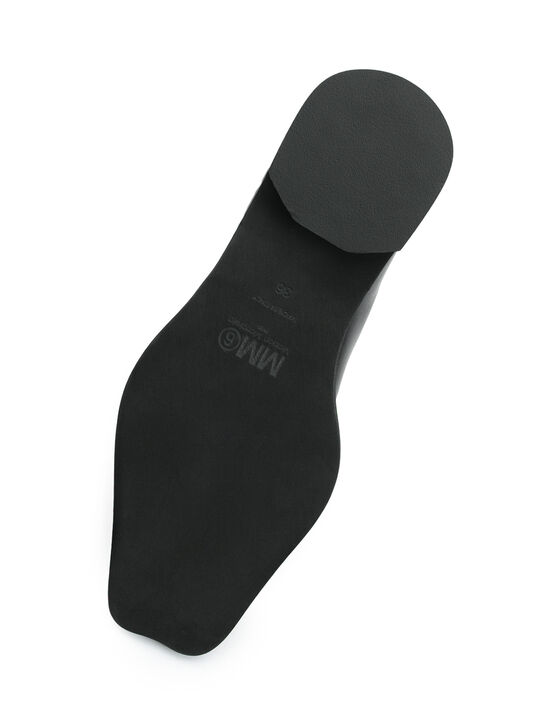 Туфли с белым лого, черные MM6 , арт.  | Фото 6