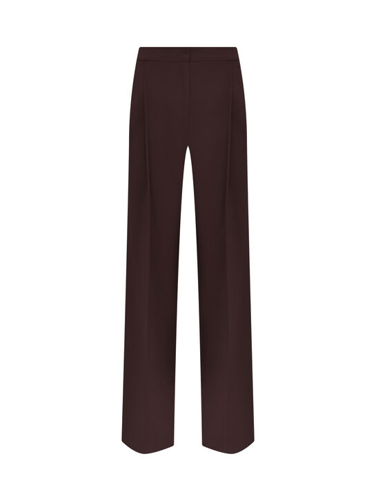 Брюки с защипами, бордовые Elisabetta Franchi , арт.  | Фото 1