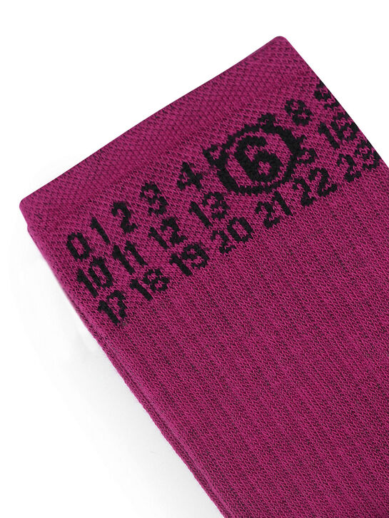 Носки с логотипом, малиновые MM6 , арт.  | Фото 2