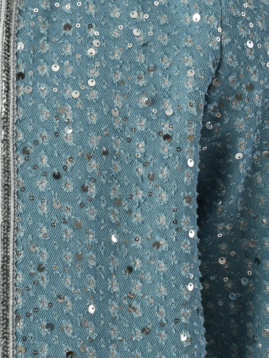 Комплект: пиджак и юбка, голубой с пайетками Eirene , арт.  | Фото 6