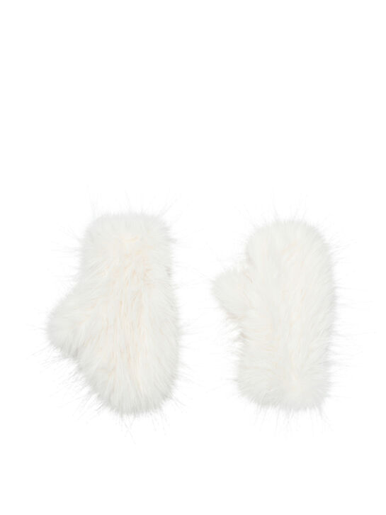 Варежки из эко-меха, белые Flashin , арт.  | Фото 4