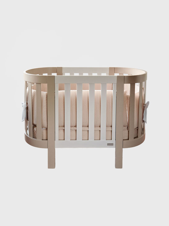 Кровать-трансформер Lunetta Ovale, белый/шоколад  ITALBABY , арт.  | Фото 1