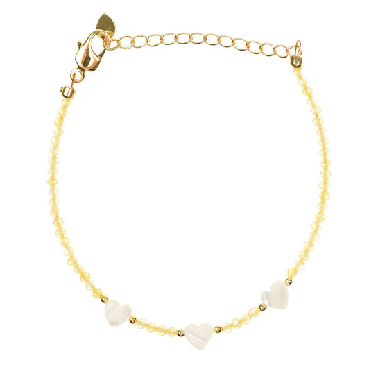 Браслет из циркона с перламутровыми сердцами I Love Cameo , арт.  | Фото 1