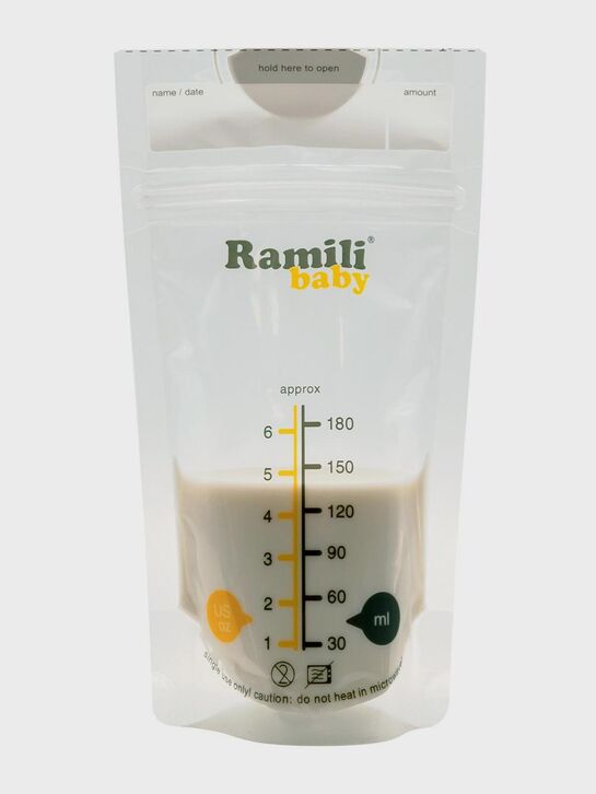 Пакеты для хранения и заморозки грудного молока, 30 пакетов в упаковке, 180 мг Ramili , арт.  | Фото 2