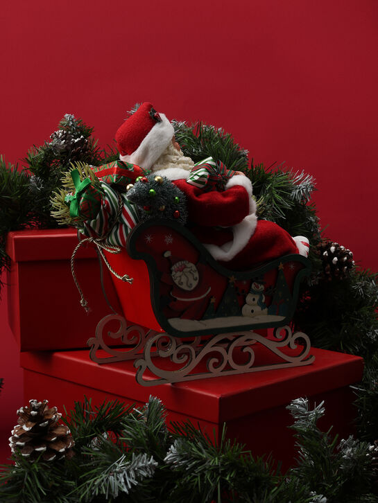 Новогодний сувенир Санта в санях 28Xx16×26 см Timstor , арт.  | Фото 3