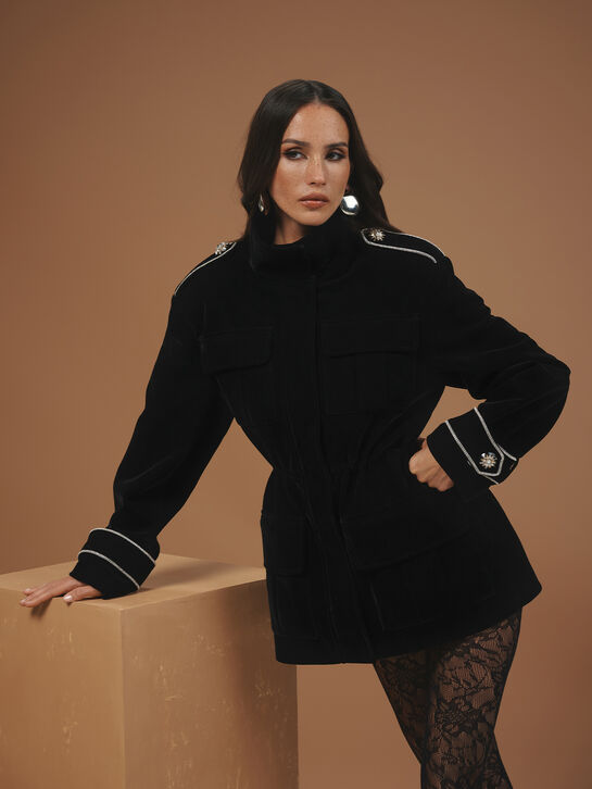 Парка бархатная приталенная ALINE , арт.  | Фото 3