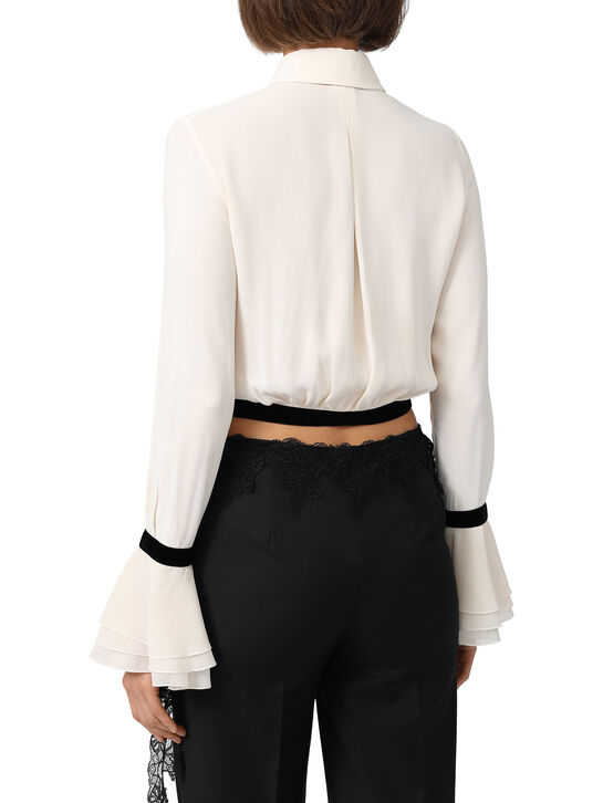 Блузка с воланами на манжетах Elisabetta Franchi , арт.  | Фото 4