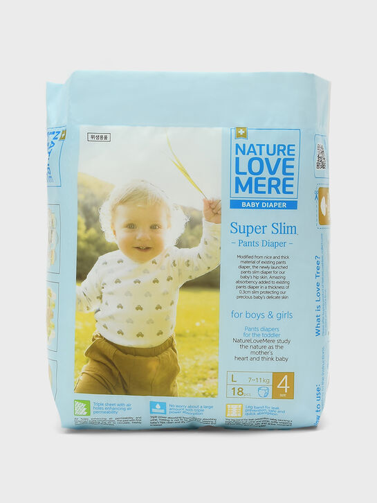 Подгузники-трусики супертонкие Super Slim, L 7-11 кг, 18 шт NATURE LOVE MERE , арт.  | Фото 1