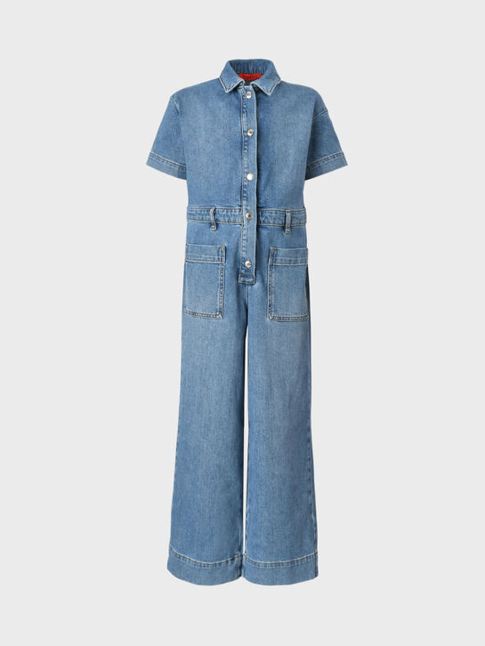 Джинсовый комбинезон на кнопках спереди Max&Co , арт.  | Фото 1