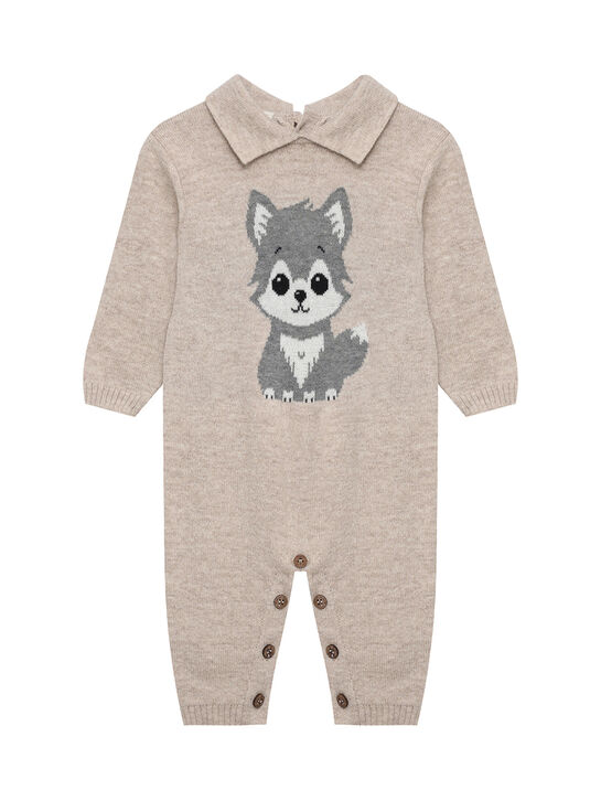 Комбинезон вязаный, принт волчонок Maglificio di Verona , арт.  | Фото 1
