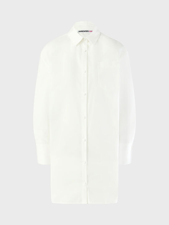 Платье-рубашка с разрезом на спине, белое Patrizia Pepe , арт.  | Фото 1