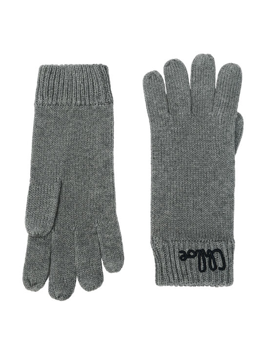 Перчатки с черным лого, серые Chloe , арт.  | Фото 2