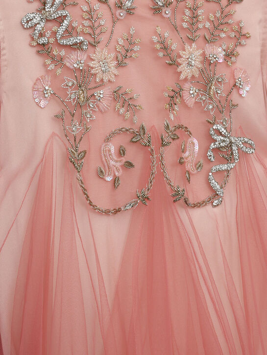 Платье с вышивкой стразами , розовое Maison Ava , арт.  | Фото 3