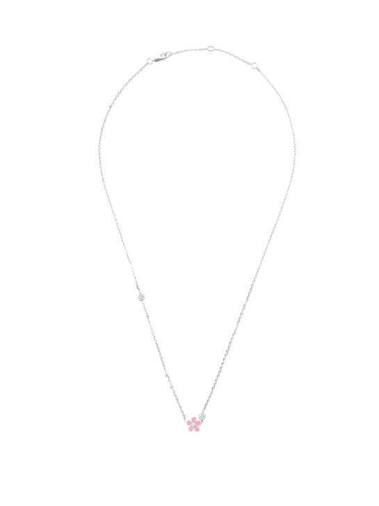 Колье Цветы с розовой эмалью Sneak Peek , арт.  | Фото 2